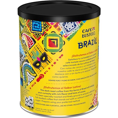 Café Bustelo Brazil Dark Roast Ground Coffee, 10 Ounce