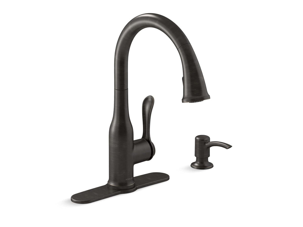 KOHLER K-R23863-SD-2BZ Motif Kitchen Faucet, Pull-Down Sprayer, Spot Resistant, Oil-Rubbed Bronze