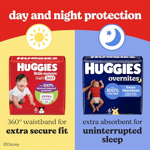 Huggies Size 5 Overnites Baby Diapers: Overnight Diapers, Size 5 (27+ lbs), 88 Ct, Packaging May Vary