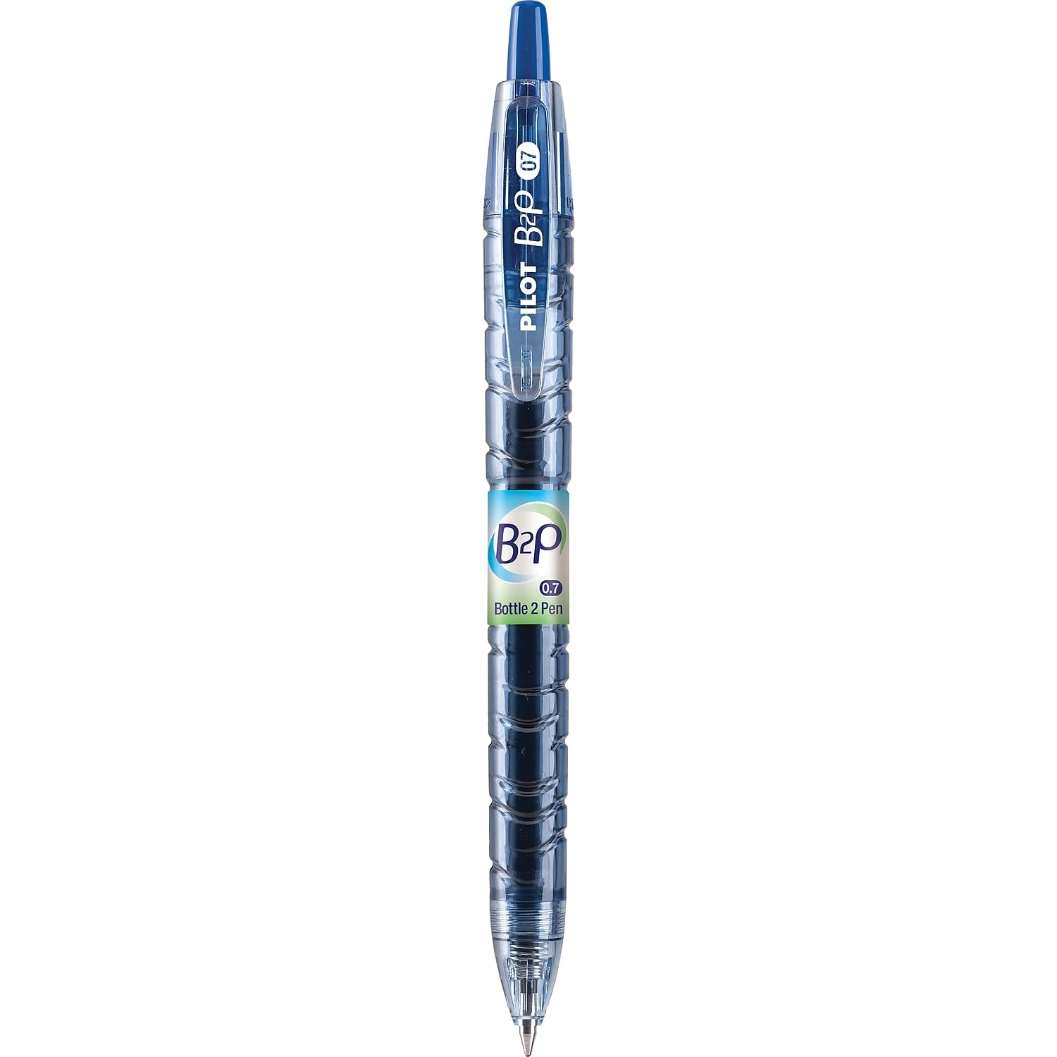 PILOT B2P Bottle-2-Pen Recycled Retractable Gel Ink Pen, Blue Ink, .7mm, (Pack of 12) (31601)