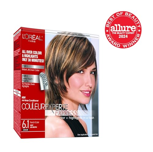 L'Oreal Paris Couleur Experte 2-Step Home Hair Color and Highlights Kit, French Ã‰clair