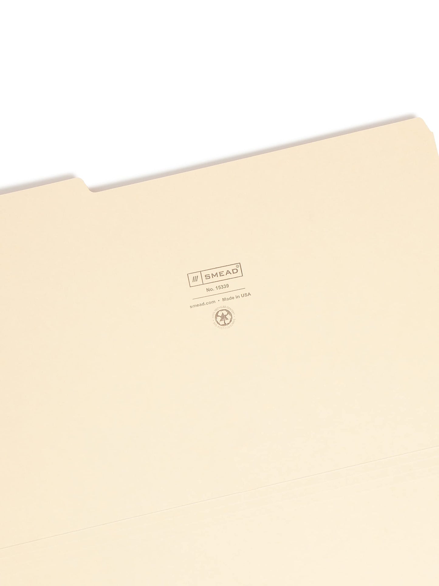 Smead 100% Recycled File Folder, 1/3-Cut Tab, Legal Size, Manila, 100 per Box (15339)