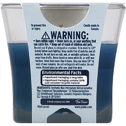 Glade Candle Jar, Air Freshener, Coconut Cove, 3.4 Oz