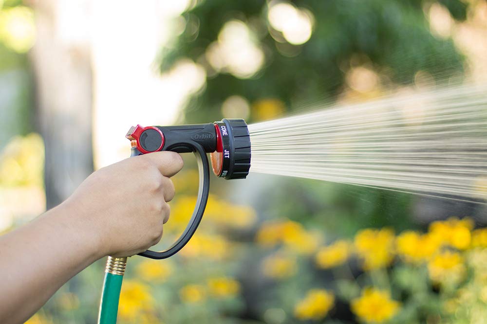 Orbit 58993 7-Pattern Watering Nozzle with Thumb Control, Black