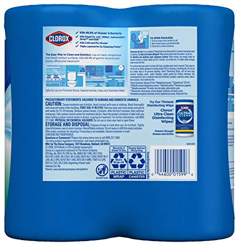 Clorox, Bleach Free Wipe, 75 Count, Pack of 2