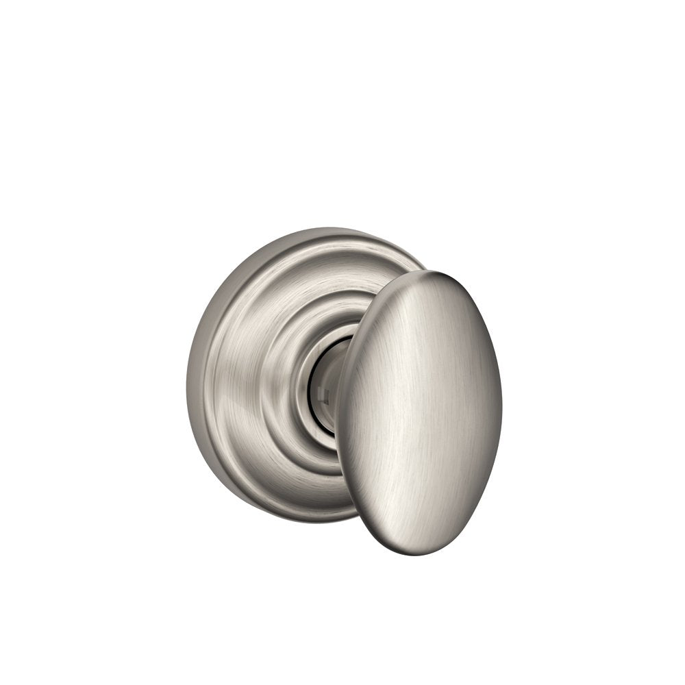 SCHLAGE Siena Passage Knob, Andover Rose, Satin Nickel