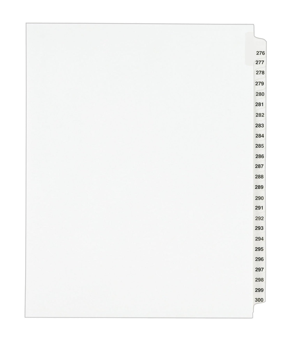 Avery Legal Dividers, Standard Collated Sets, Letter Size, Side Tabs, 276-300 (01341)