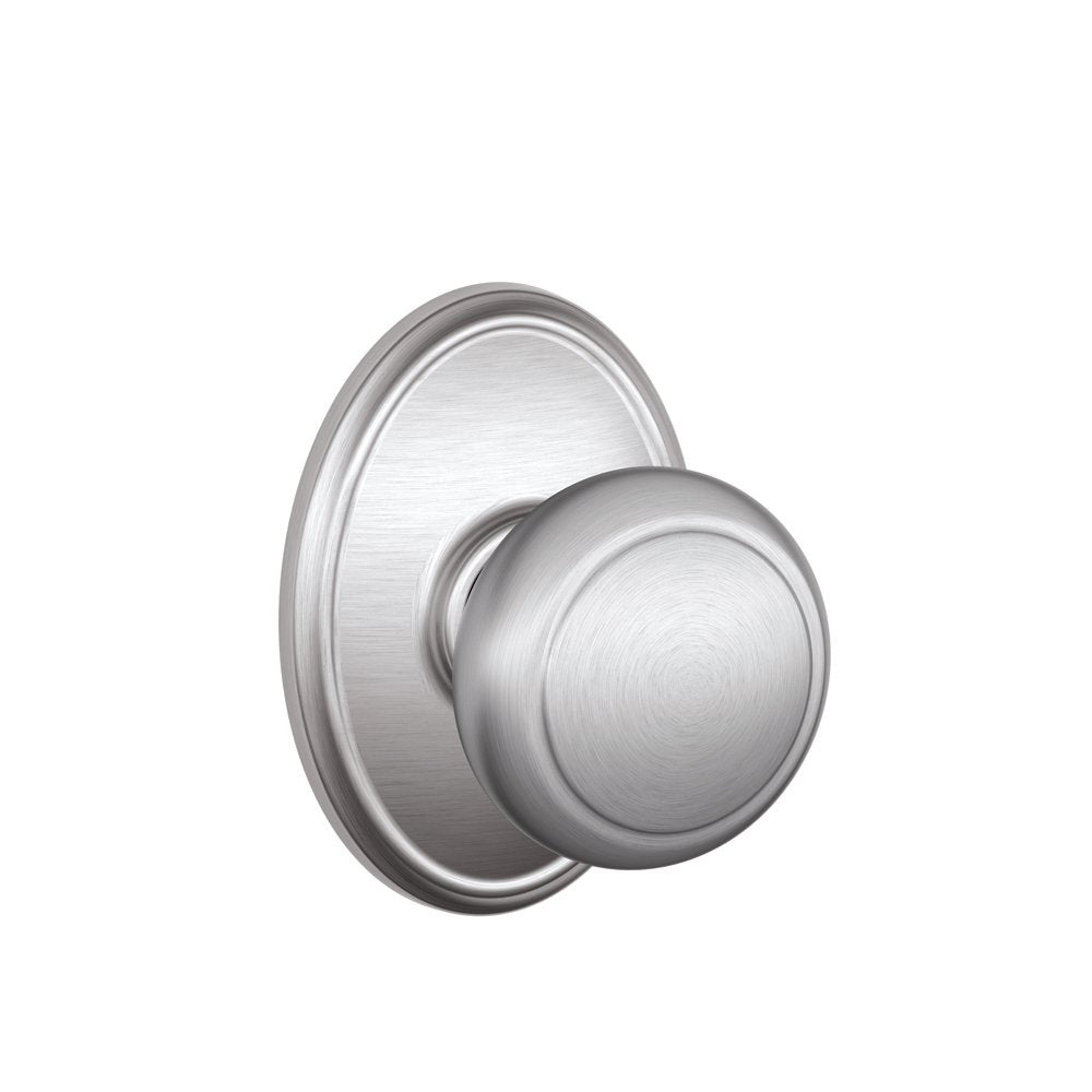 Schlage F10AND626WKF Wakefield Collection Andover Passage Knob, Satin Chrome