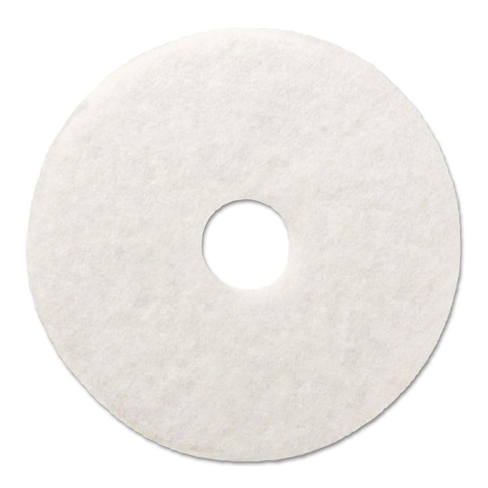 Boardwalk BWK4017WHI 17 in. Diameter Polishing Floor Pads - White (5/Carton)