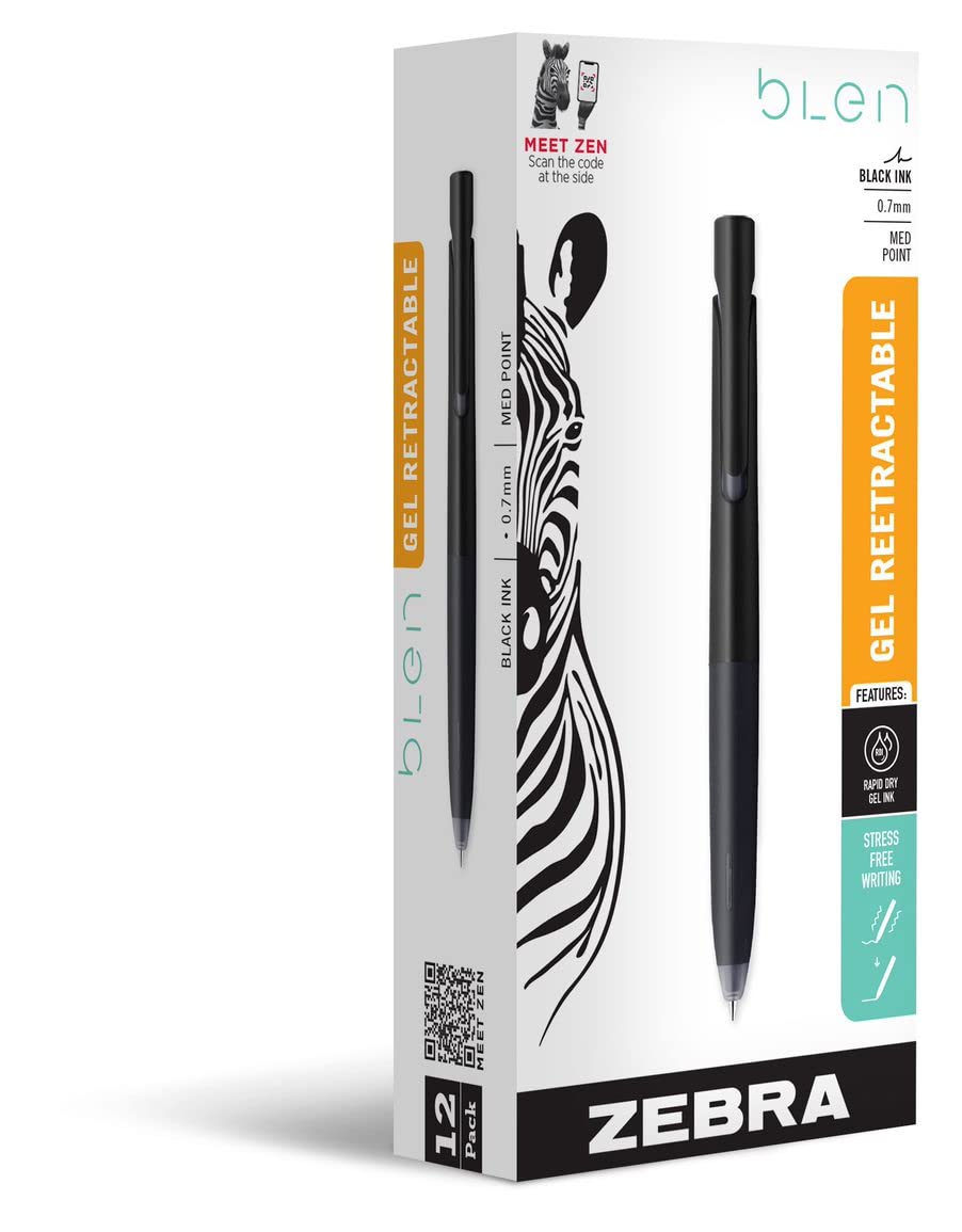 Zebra RT Gel White Brrl Blk 2 pk product image 1