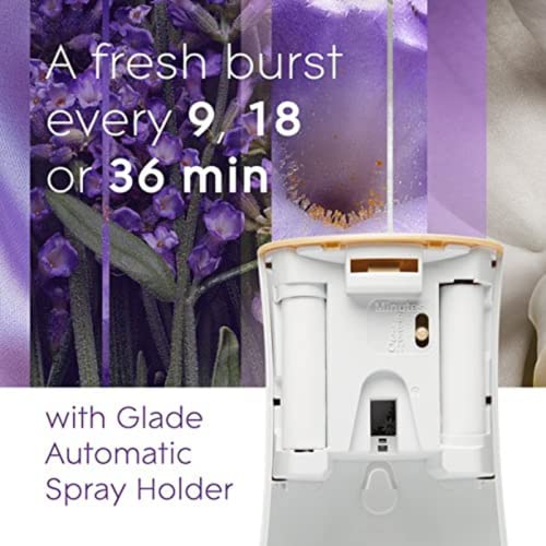 Glade Automatic Spray Refill, Air Freshener for Home and Bathroom, Lavender & Vanilla, 6.2 Oz. (Pack of 6)