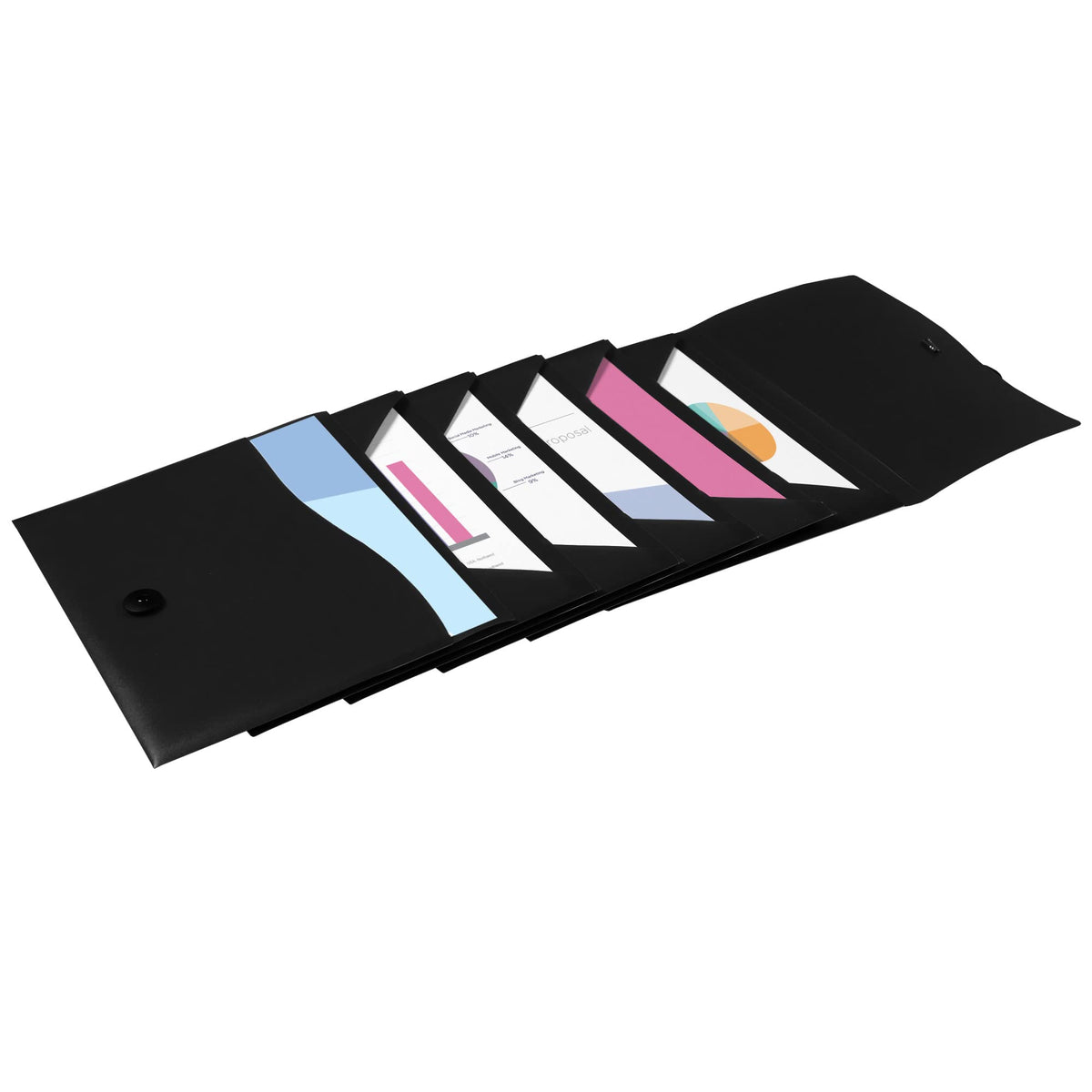 Avery Slide & View Expanding File Folder, 6 Pockets, Letter Size, 1 Black Folder (73542)