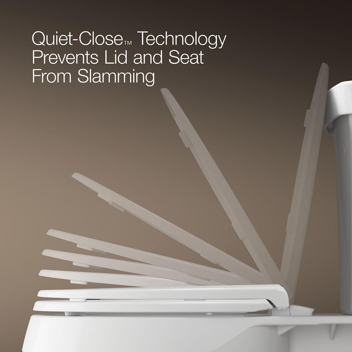 KOHLER 4734-RL-96 Rutledge ReadyLatch Soft Close Elongated Toilet Seat, Quiet-Close Lid, Grip-Tight Bumpers, Installation Hardware, Home Essentials, Biscuit