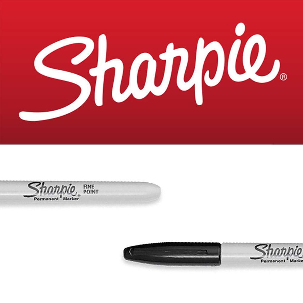 Sharpie Permanent Marker Fine Point,Fine Point Black Permanent Marker Quick Drying/Waterproof - 36 Count (1 Pack)