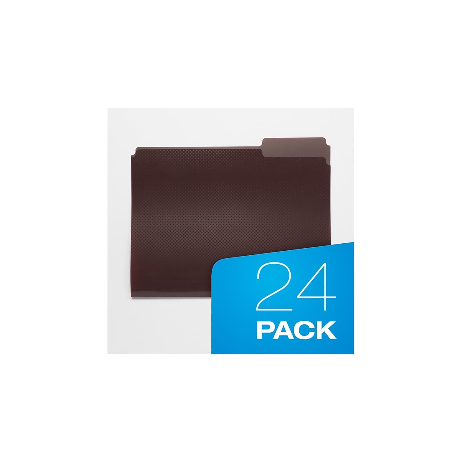 Oxford Poly File Folders, 24 Pack of Plastic File Folders, 1/3 Cut Tabs, for Letter Size Papers, Blue, Red, Orange, Light Blue, Green, Black (52004)