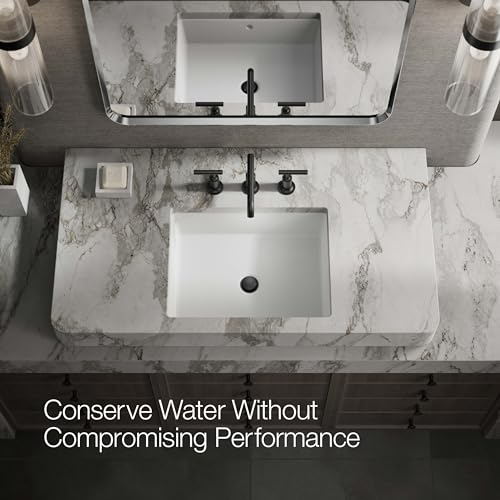 KOHLER Purist Widespread Bathroom Sink Faucet with Low Lever Handles and Low Spout