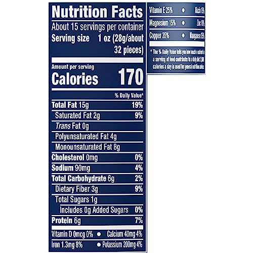 Planters Mixed Nuts Less Than 50% Peanuts with Peanuts (Almonds, Cashews, Hazelnuts & Pecans, 6 ct Pack, 15 oz Canisters)