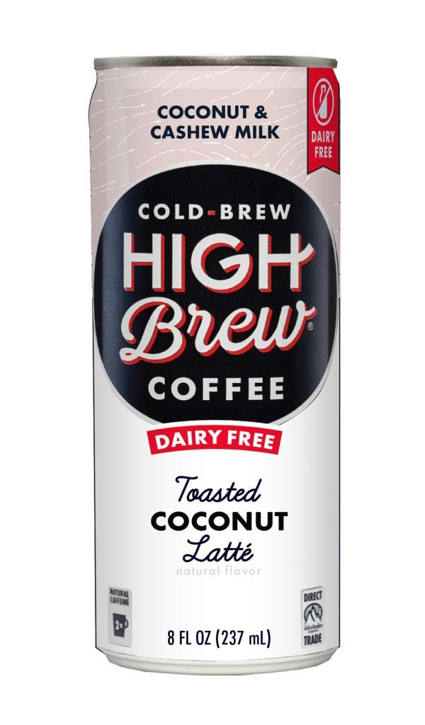 High Brew Coffee High Brew Cold Brew Coffee Toasted Coconut Latte, 8 Oz Can, 12Count