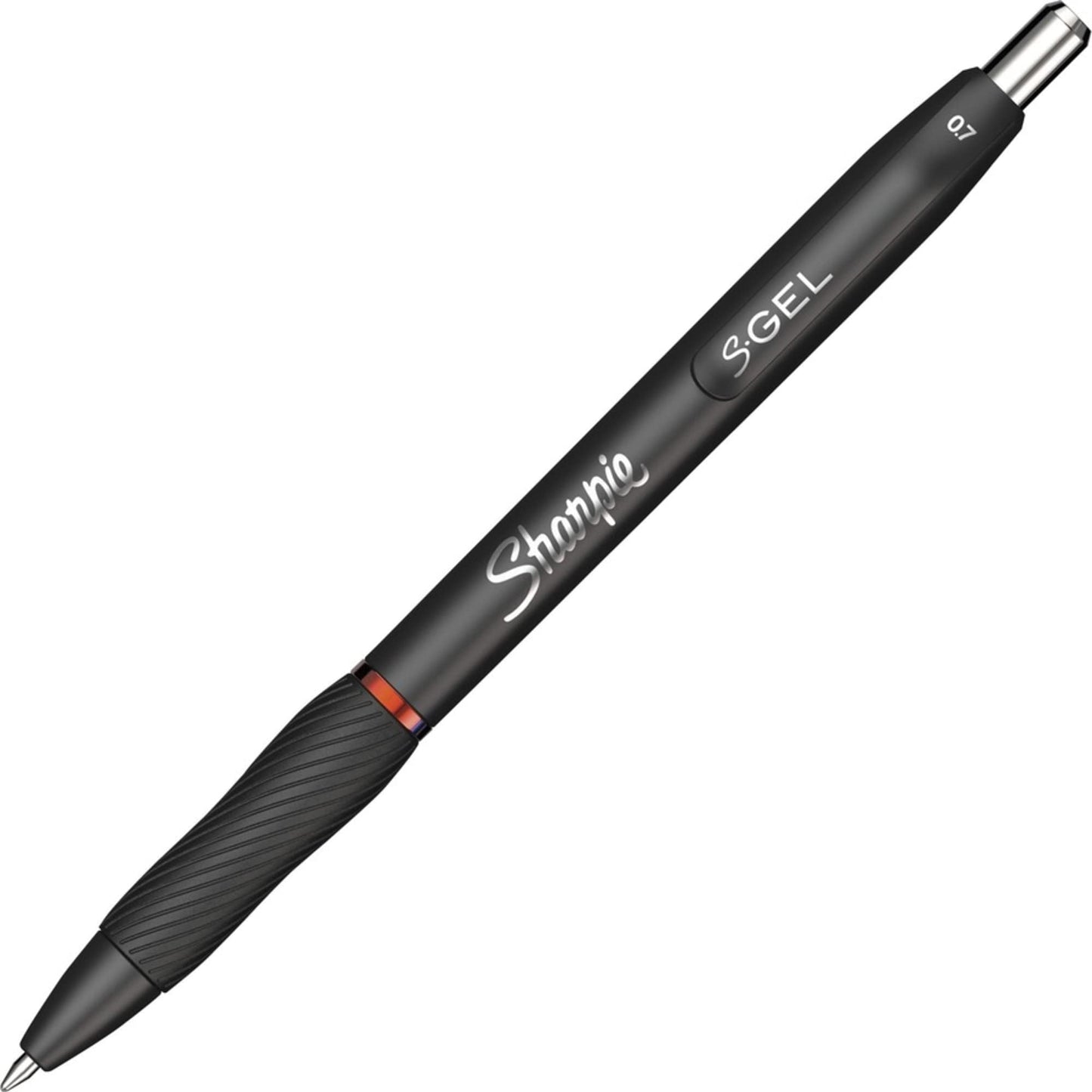 Sharpie S Gel Pens, Medium Point, 0.7 mm, Black Barrel, Red Ink, Pack Of 12 Pens