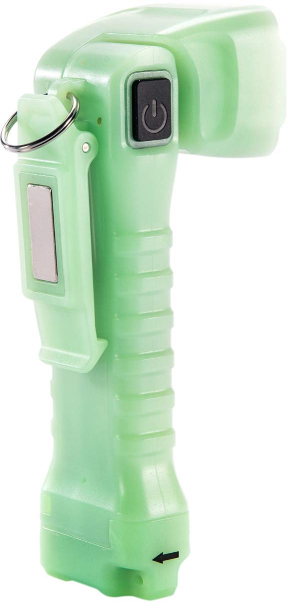 Pelican 3410 Right Angle LED Flashlight with Magnetic Clip (Photo Luminescent Body)