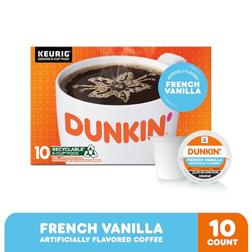 Dunkin' Donuts French Vanilla Flavored Coffee K-Cup, 10 ct