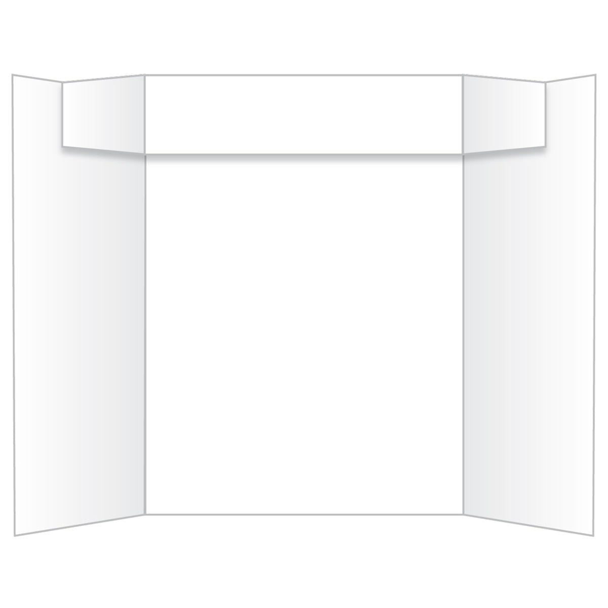 Eco Brites Two Cool Tri-Fold Poster Board, 24 X 36, White/White