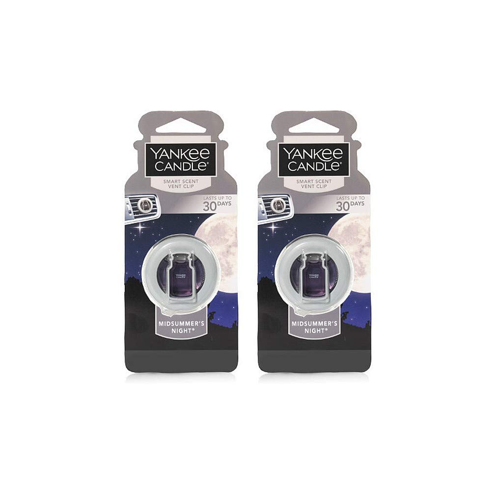 Yankee Candle Midsummer's Night Smart Scent Car Vent Clip, 2 Pack