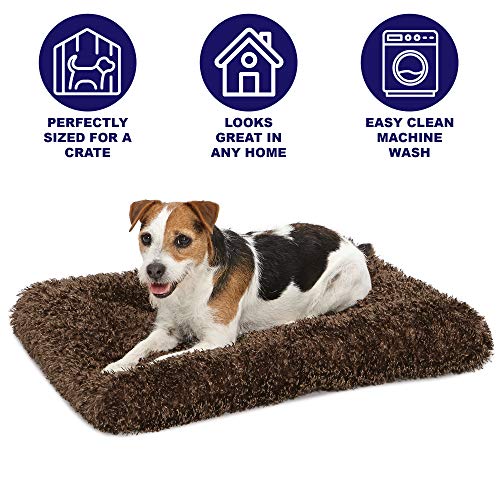 MidWest Homes for Pets Medium QuietTime Deluxe Coco Chic Pet Bed, Ultra-Soft & Overstuffed, Machine Washable, Fits 30-inch Crate