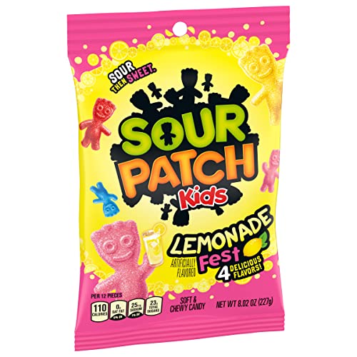 SOUR PATCH KIDS Lemonade Fest Soft & Chewy Candy, 8.02 oz