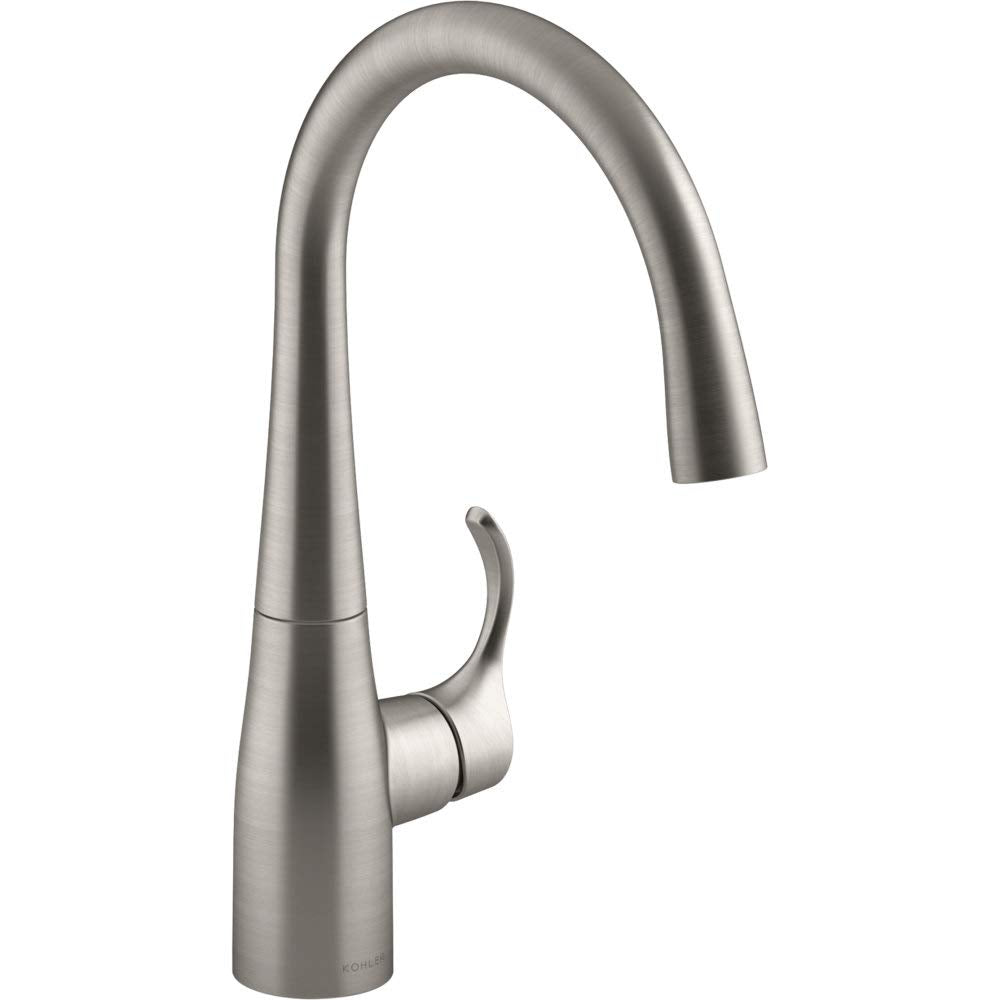 KOHLER K-22034-VS Simplice(R) Bar Sink Faucet, Vibrant Stainless
