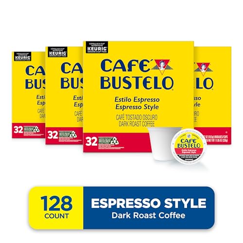 Café Bustelo Espresso Style Dark Roast Coffee, 128 Keurig K-Cup Pods