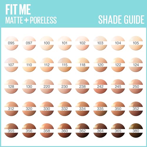 Maybelline Fit Me Foundation, Medium Coverage, Blendable With a Matte and Poreless Finish, For Normal to Oily Skin, Shade: 365 Espresso, 30ml