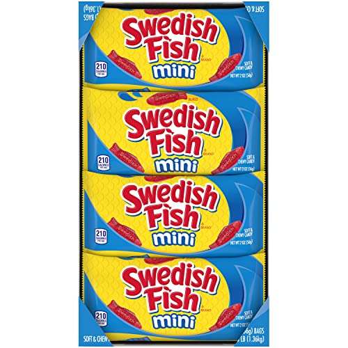 SWEDISH FISH Mini Soft & Chewy Candy, Easter Candy, 24 - 2 oz Bags