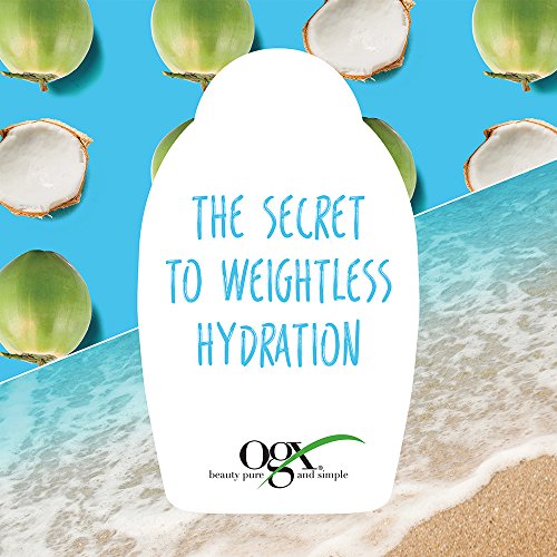 OGX Weightless Hydration + Coconut Water Conditioner, 13 Ounce Bottle Sulfate-Free Surfactants