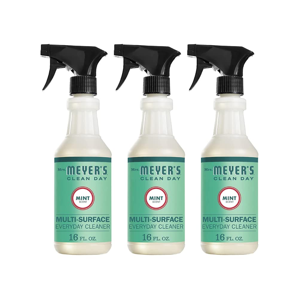 Mrs. MEYER'S CLEAN DAY Multi-Surface Everyday Cleaner Mint Scent, 16 Fl Oz (Pack of 3)