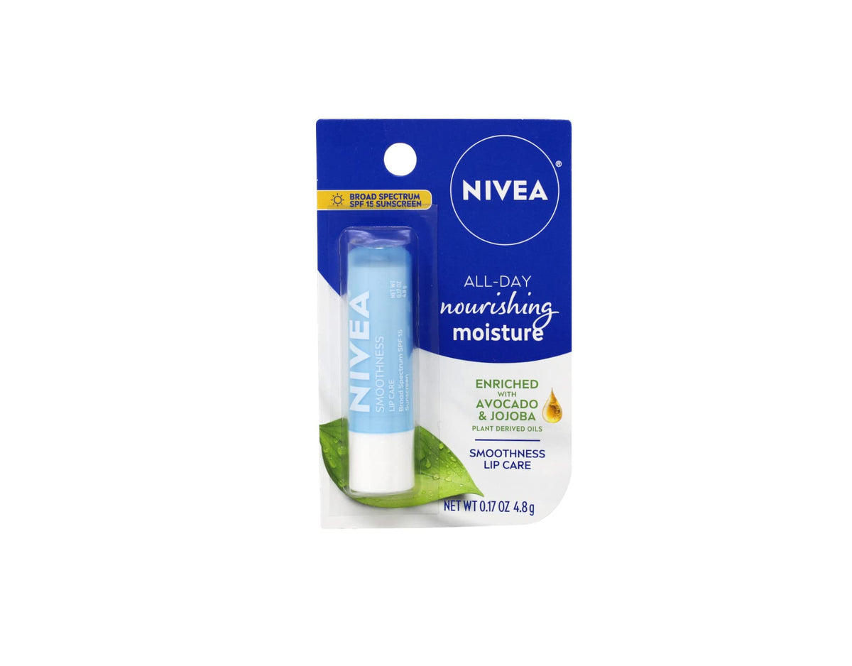NIVEA Smoothness Lip Care SPF 15, 0.17 oz (Pack of 6)