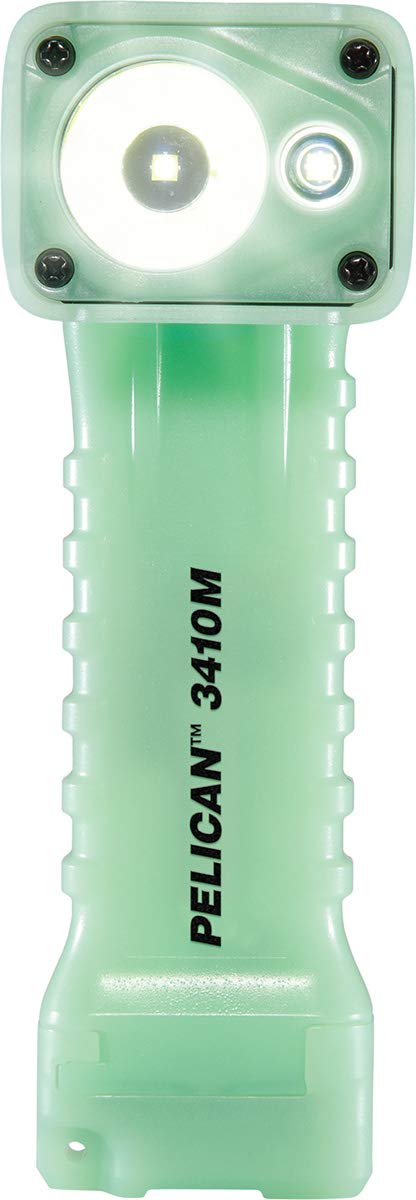 Pelican 3410 Right Angle LED Flashlight with Magnetic Clip (Photo Luminescent Body)