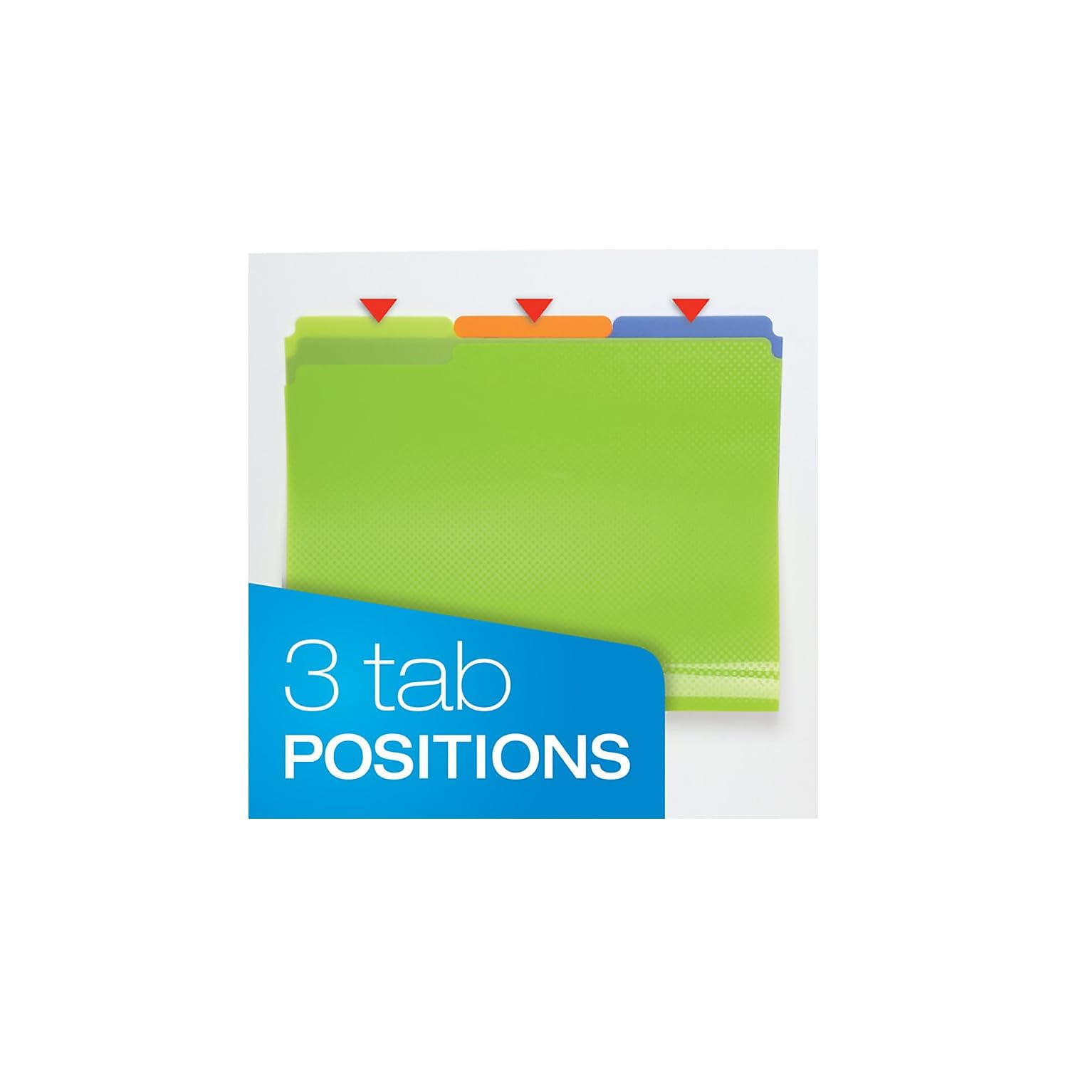 Oxford Poly File Folders, 24 Pack of Plastic File Folders, 1/3 Cut Tabs, for Letter Size Papers, Blue, Red, Orange, Light Blue, Green, Black (52004)