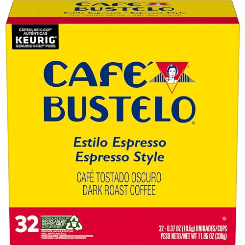 Café Bustelo Espresso Style Dark Roast Coffee, 128 Keurig K-Cup Pods