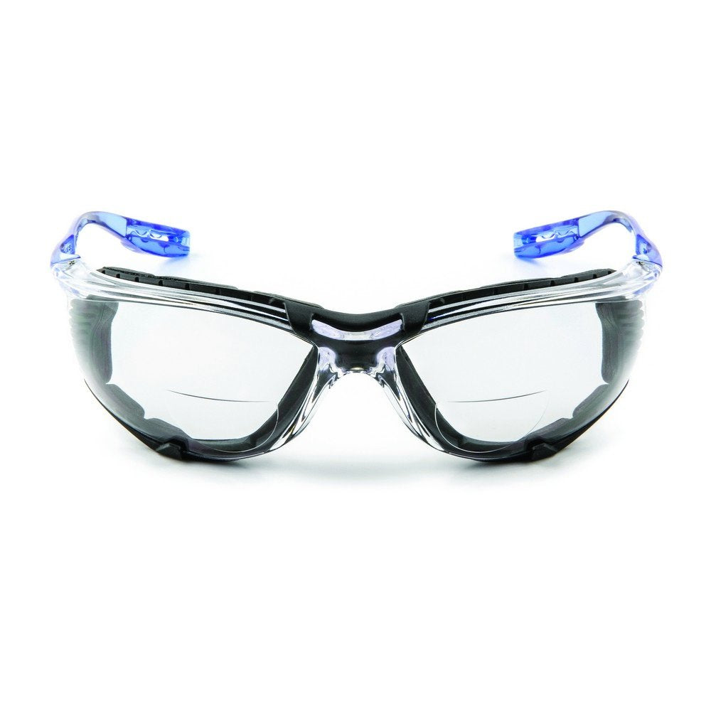 3M 10078371662704 Virtua CCS Protective Eyewear with Foam Gasket and Reader Lens, Blue with Clear Lens