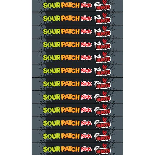 SOUR PATCH KIDS Sour Hearts Black Raspberry Soft & Chewy Candy, Valentines Day Candy, Bulk Candy, 12 - 3.08 oz Boxes
