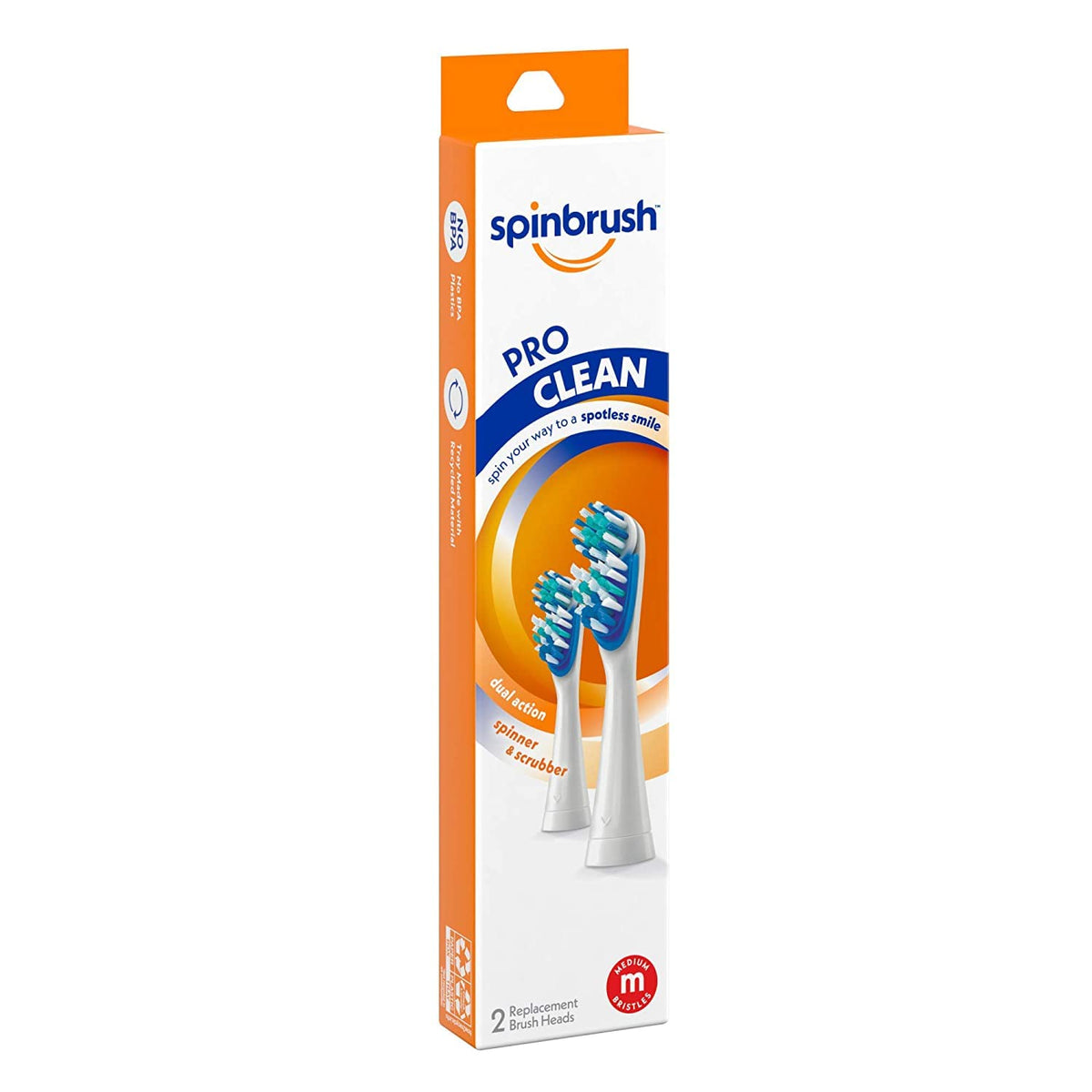 ARM & HAMMER Spinbrush Pro-Clean Replacement Brush Heads, Medium 2 ea (Pack of 10)