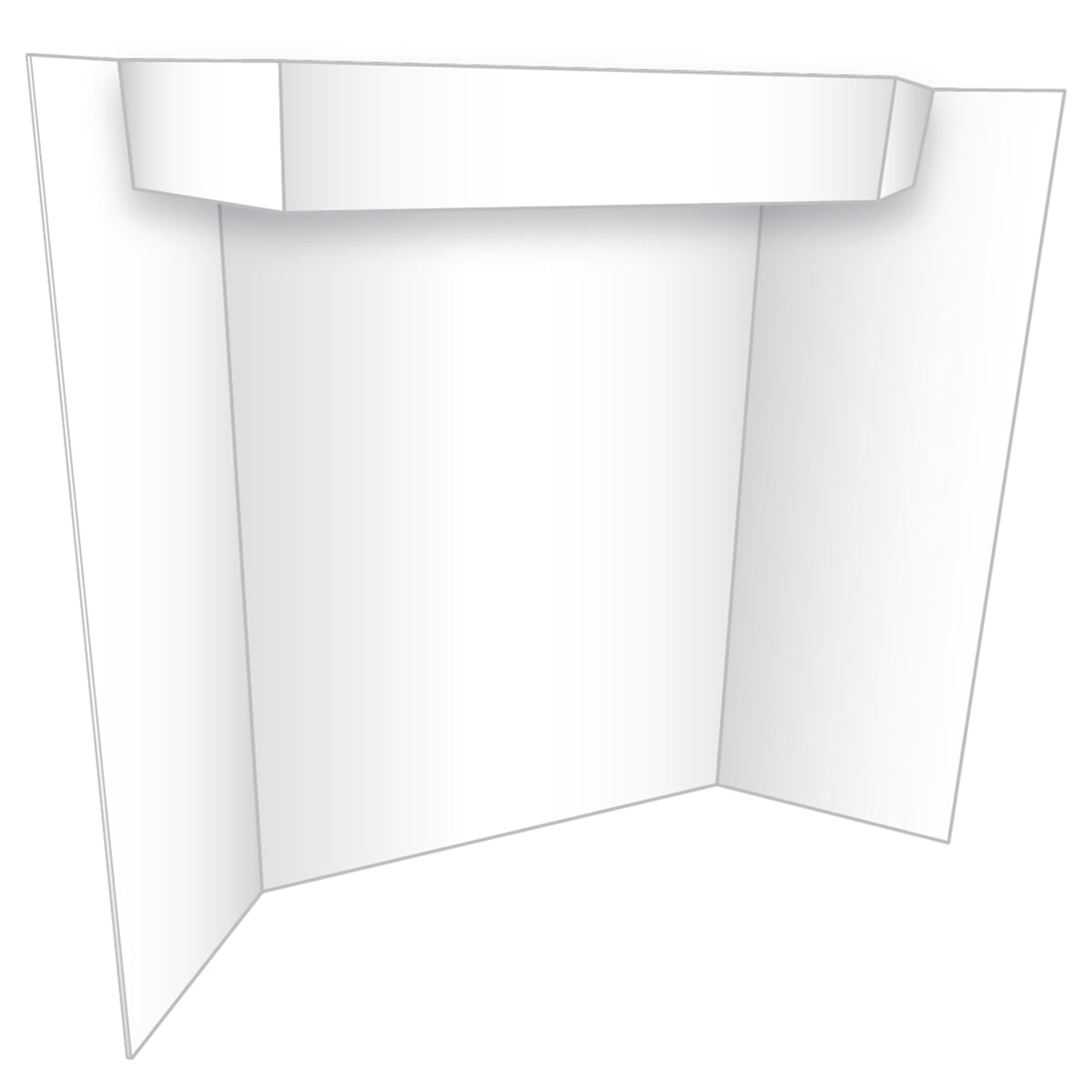 Eco Brites Two Cool Tri-Fold Poster Board, 24 X 36, White/White