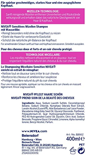 Nivea Micelles Shampoo 3 x 400 ml Bottles