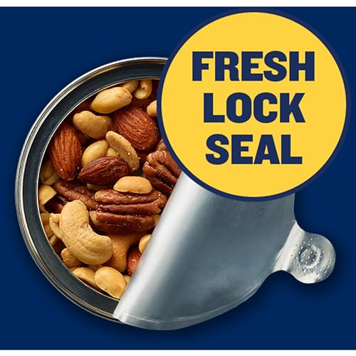 Planters Mixed Nuts Less Than 50% Peanuts with Peanuts (Almonds, Cashews, Hazelnuts & Pecans, 6 ct Pack, 15 oz Canisters)