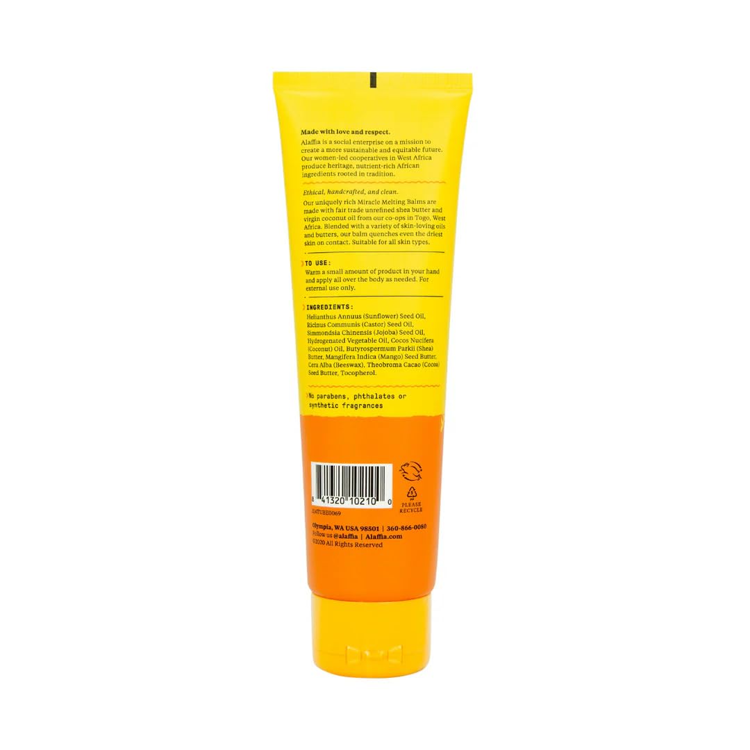ALAFFIA Unscented Melting Miracle Balm, 4 FZ