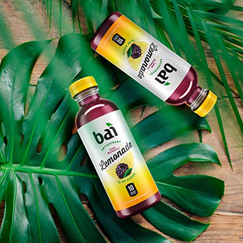 Bai Flavored Water, Lanai Blackberry Lemonade, Antioxidant Infused Drinks, 18 Fluid Ounce Bottles, 12 Count