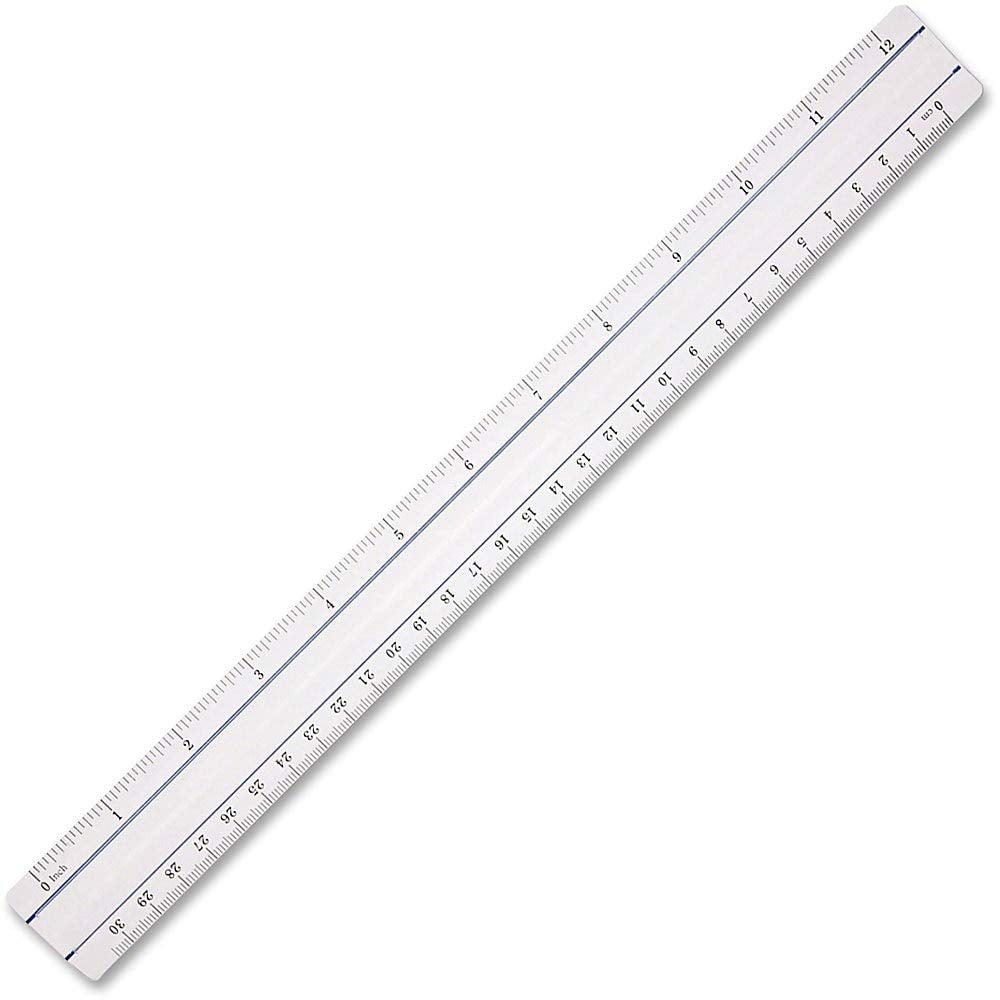 Westcott 15571 Clear Data Processing Magnifying Ruler, 12 Inch
