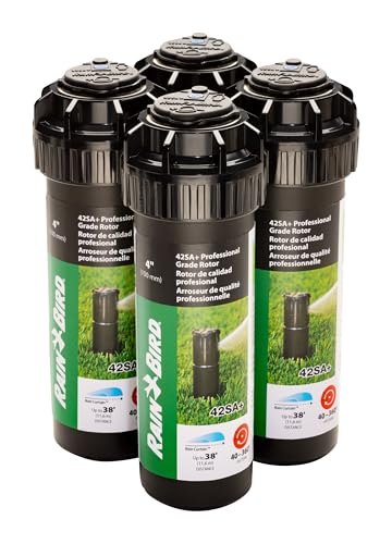 Rain Bird 42SA+/4PK Simple Adjust Gear Drive Rotor, Adjustable 40Â° - 360Â° Pattern, 26' - 38' Spray Distance, 4-Pack