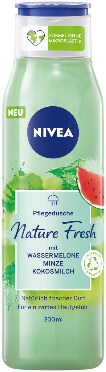 NIVEA Fresh Blends Watermelon Shower Gel (300ml), Watermelon-Scented Women's Shower Gel, Vegan Shower Gel Made with Natural Watermelon Juice, Mint, and Coconut Milk